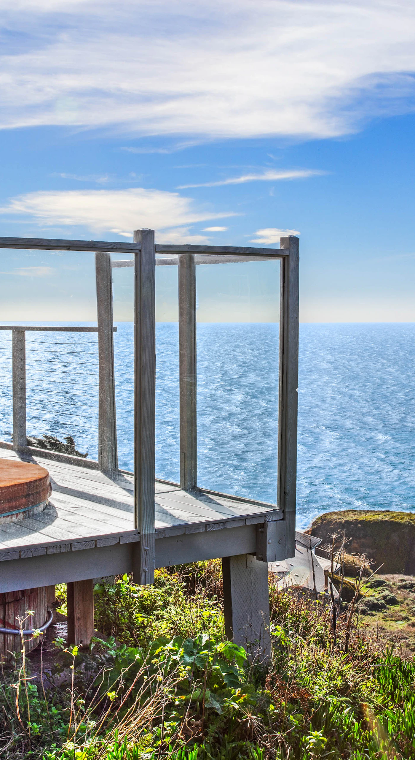 Soak in the cliffside hot tub with the Pacific stretching out beneath you -- this is the spot you'll talk about long after you leave.