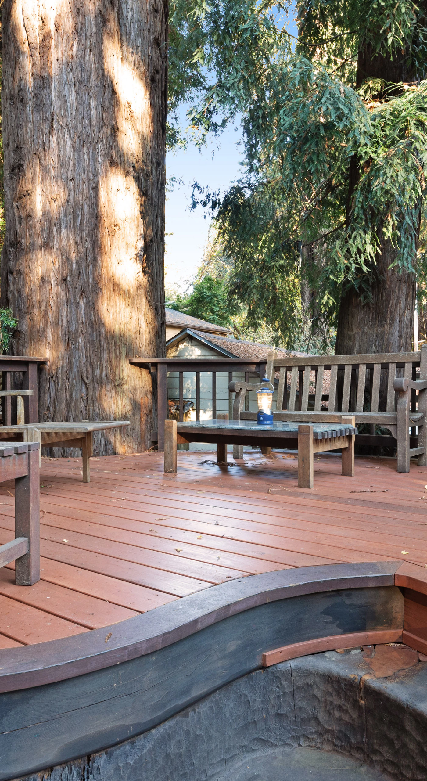 Unwind on your spacious multi-level deck, shaded by towering redwoods that define the Monte Rio experience.
