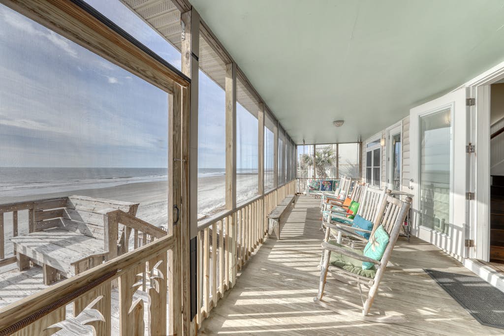 Raised oceanfront home with elevator & outdoor shower just steps from beach — Folly Beach, SC — vacation rental