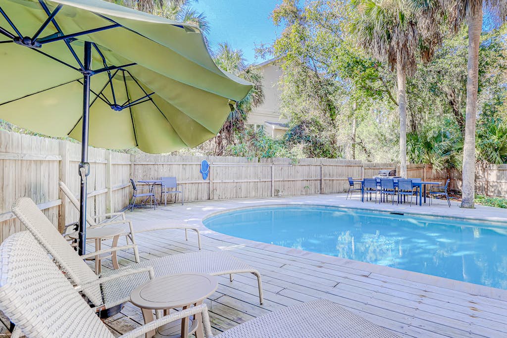 Dog friendly home w/ an enclosed yard, pool deck, & private pool — Hilton Head, SC — vacation rental