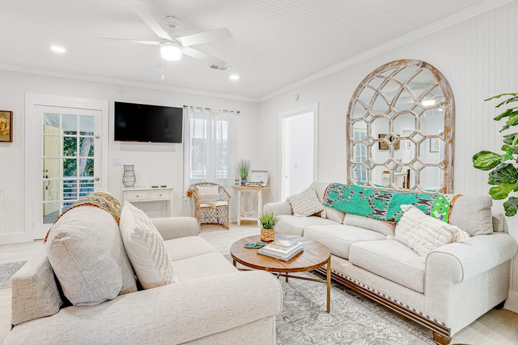 Upper Level of a Duplex with Two Decks, Lovely Interior & Free WiFi — Folly Beach, SC — vacation rental