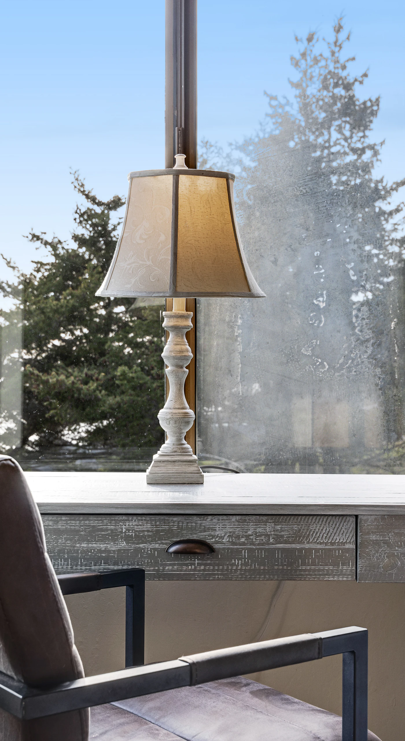 Serene workspace in the bunk room allows you to catch up on emails while soaking in the peaceful views.