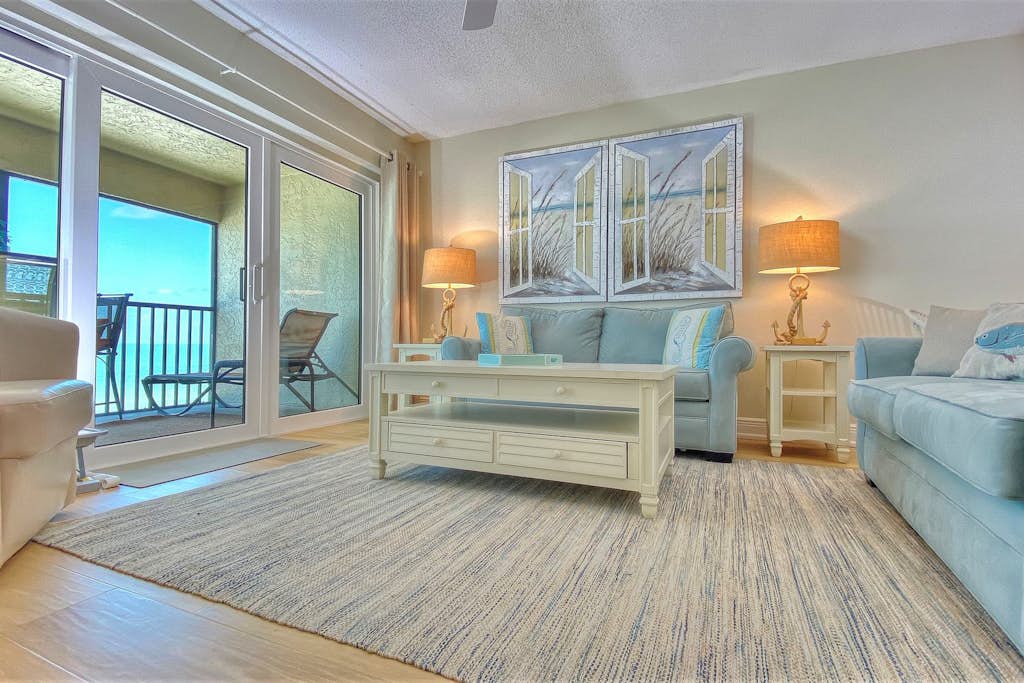 Peaceful beachfront escape w private balcony heated pool pool spa BBQ grills — Madeira Beach, FL — vacation rental