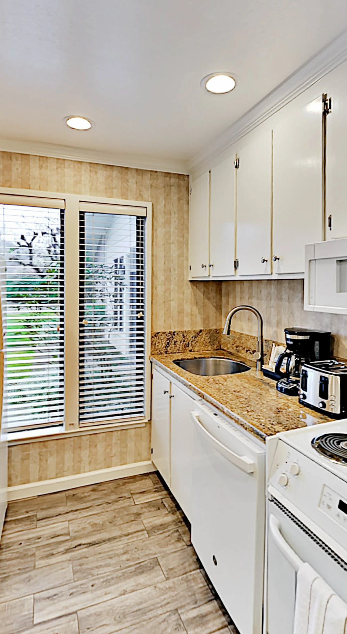 Prep your Napa farm-to-table finds in a fully equipped galley kitchen with granite counters, full-size appliances, and everything you need to cook in style.