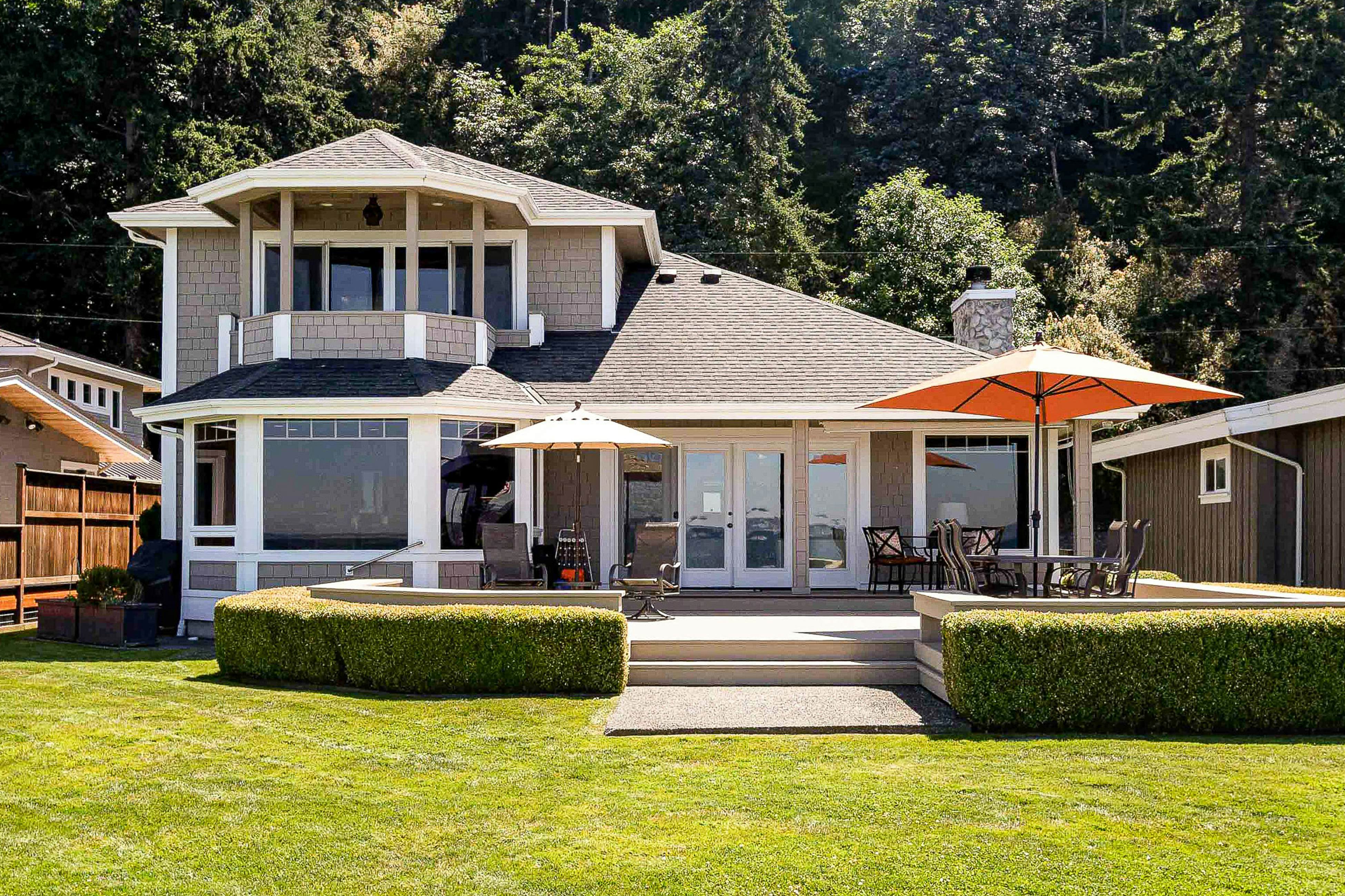 Misty Lady at Water's Edge