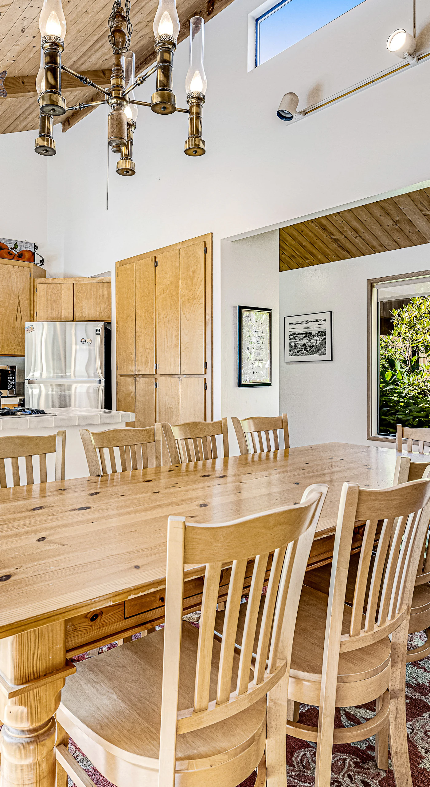 Share meals and laughter at the dining table, surrounded by nature’s beauty just outside the windows.