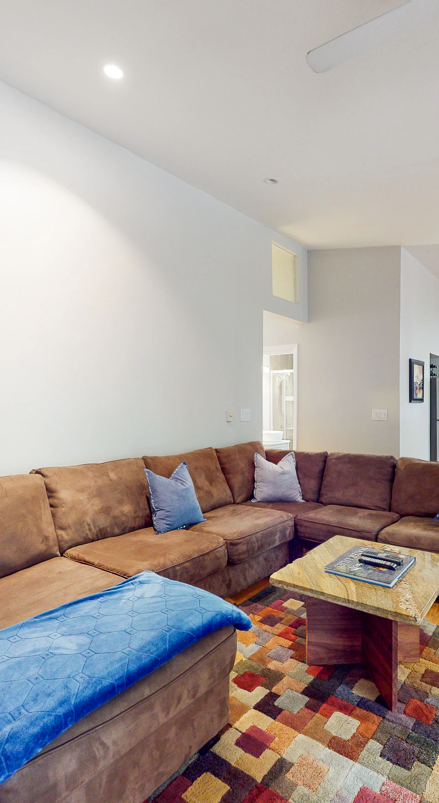 Gather your group in the open-concept living space — your kitchen and living room flow together so no one misses the conversation while you uncork a Sonoma County Pinot.