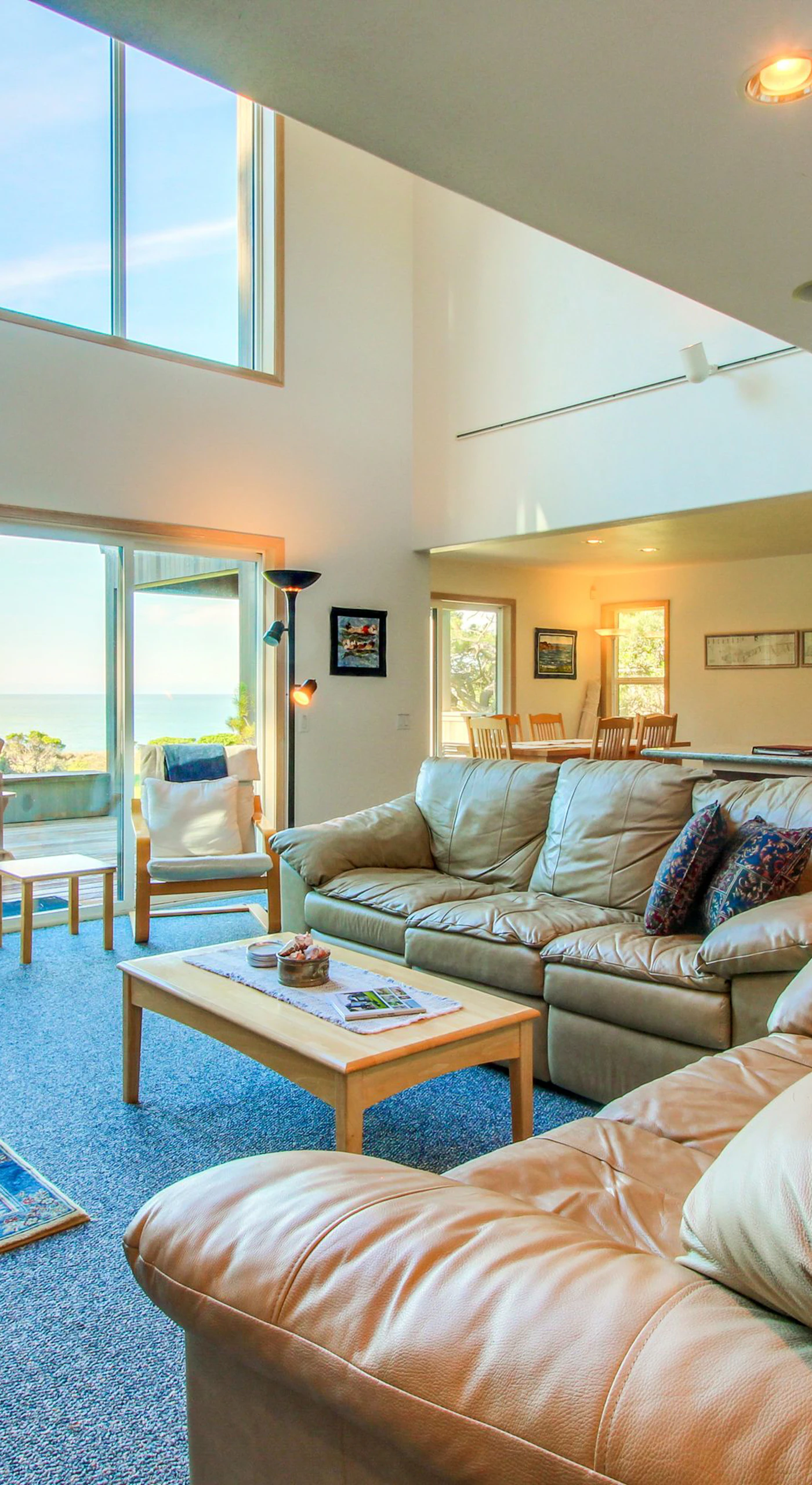 Bask in natural light and sea breezes in the spacious living room, perfect for family gatherings or quiet evenings.