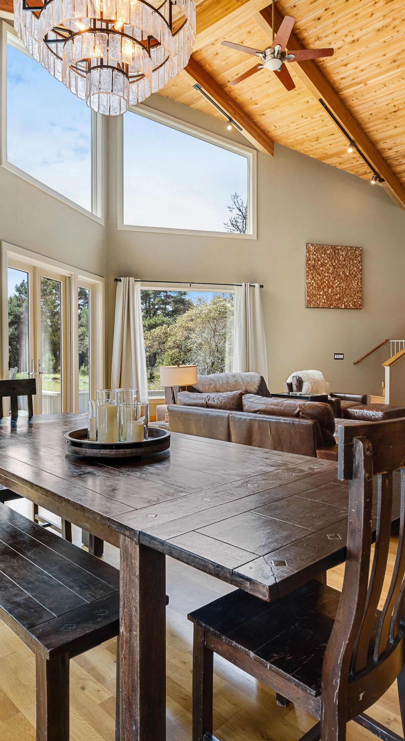 Dine with a view in this inviting dining area, where laughter and ocean breezes create unforgettable memories.