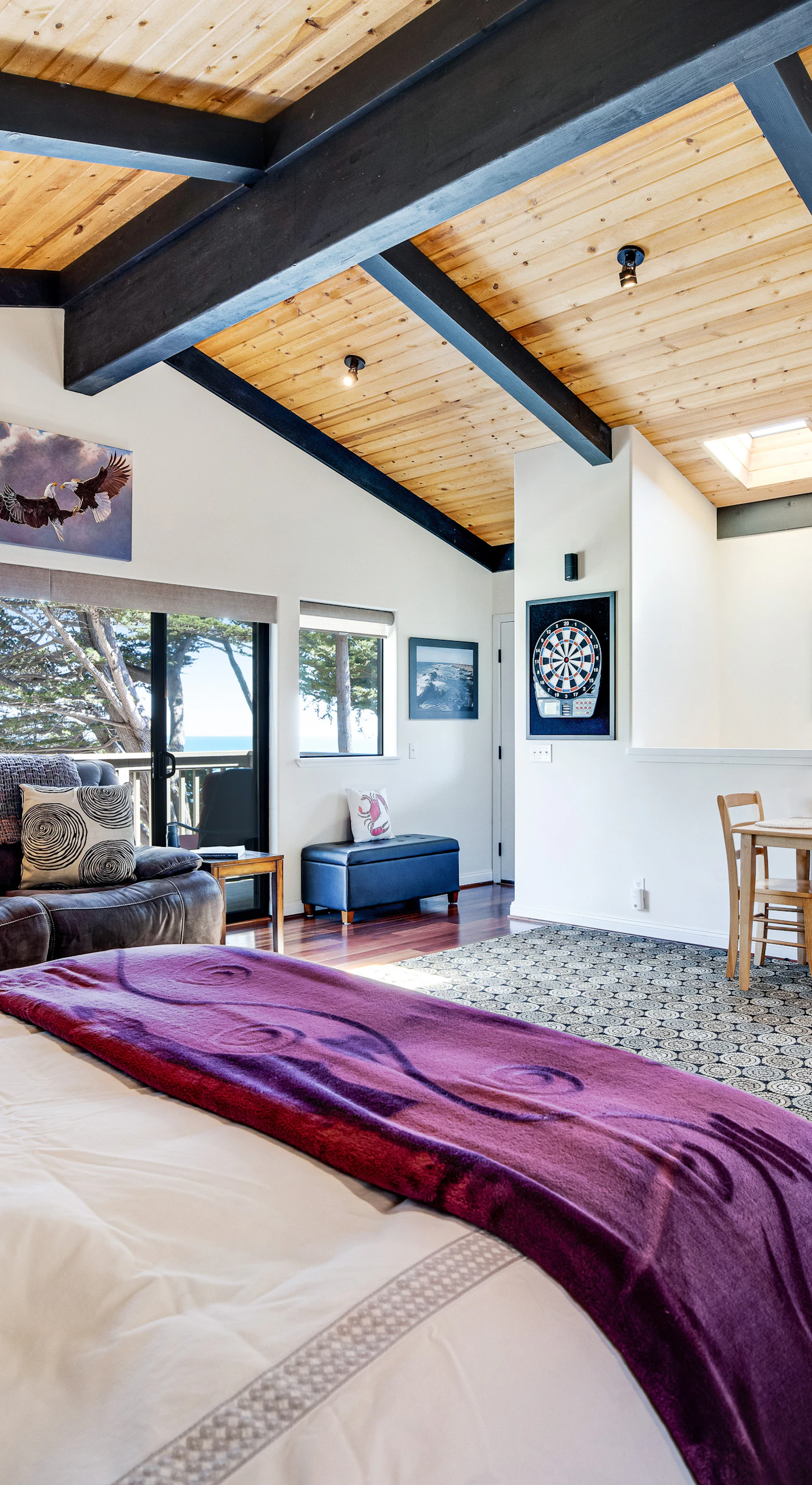 Awake to stunning views in this inviting master suite, where comfort and tranquility set the stage for rejuvenating mornings.
