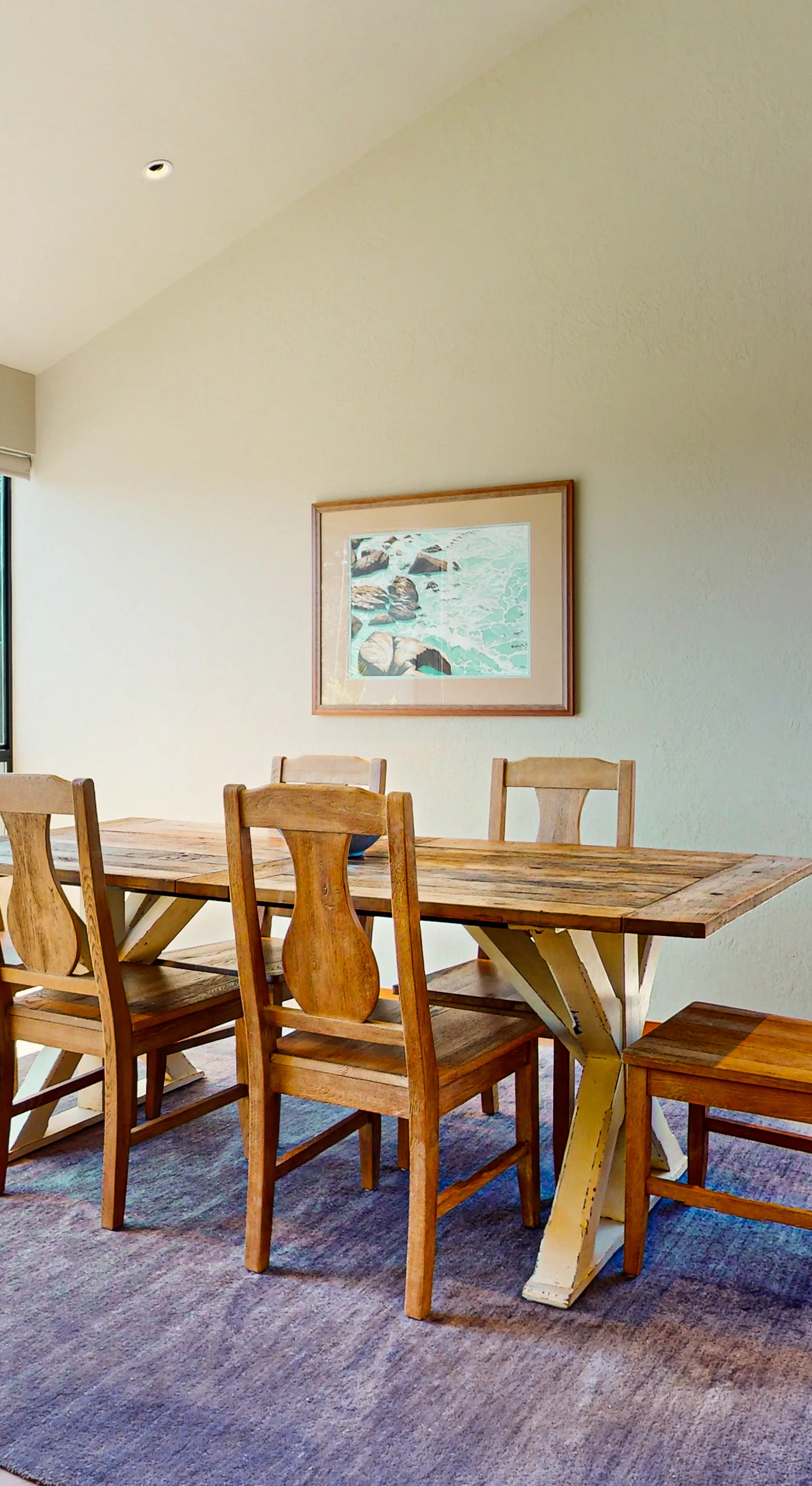 Share meals and create memories around this spacious dining table, where coastal charm meets modern elegance.