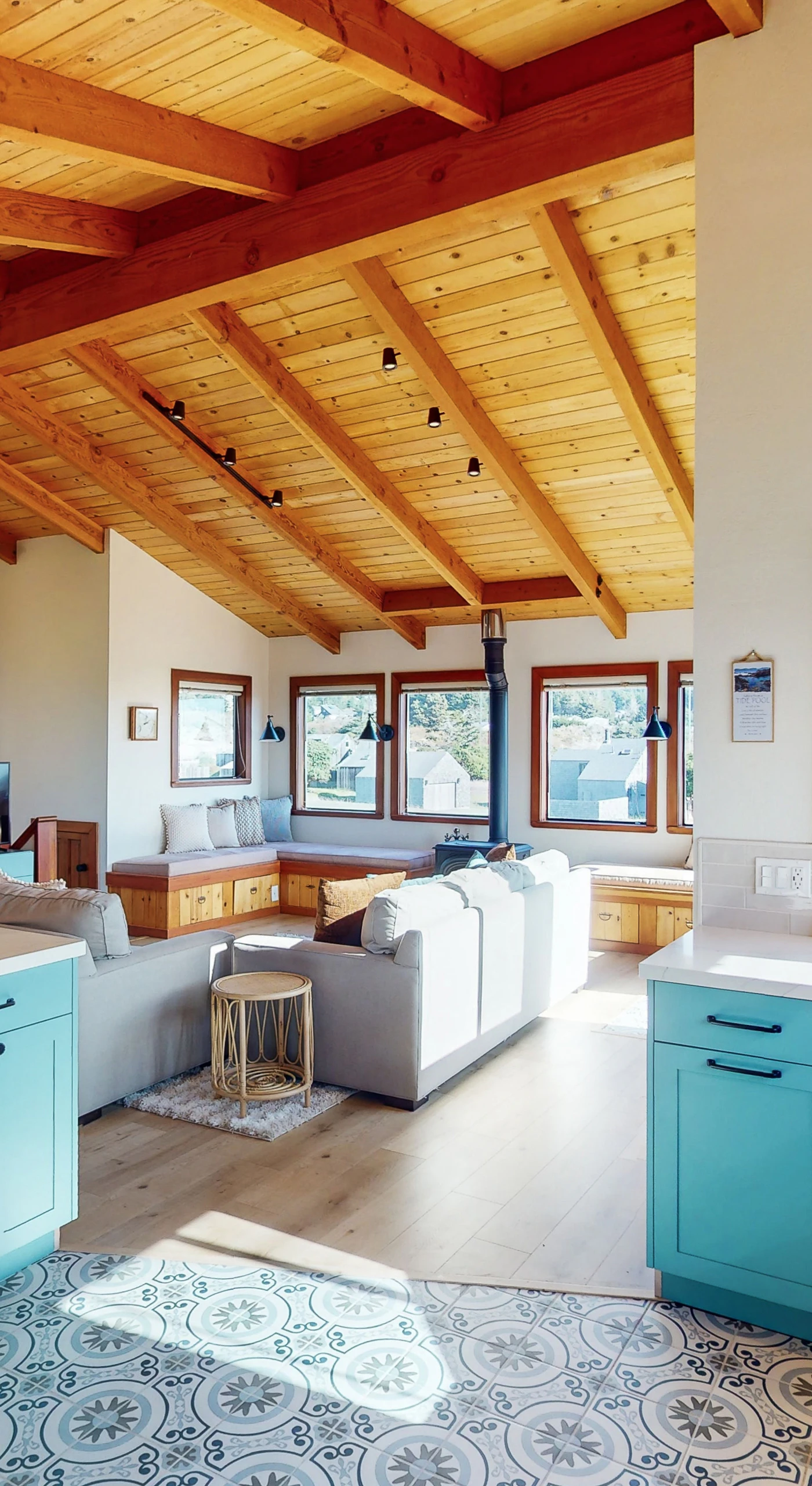 The heart of Bahari House, this kitchen combines functionality with coastal flair, making meal prep a delight amid beautiful surroundings.