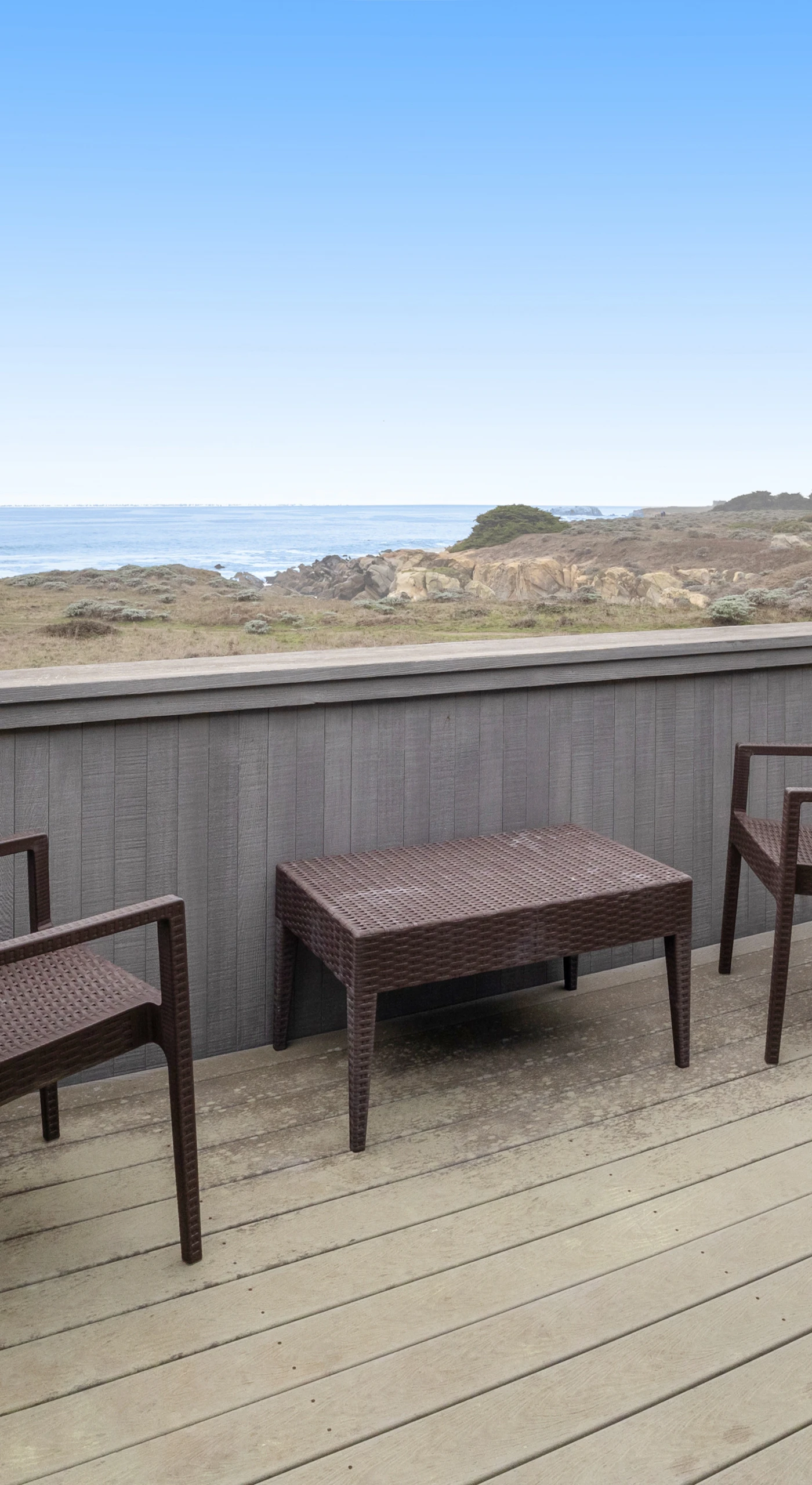 Your morning coffee on the outdoor deck feels like a dream as the ocean breeze dances around you, enhancing every moment.