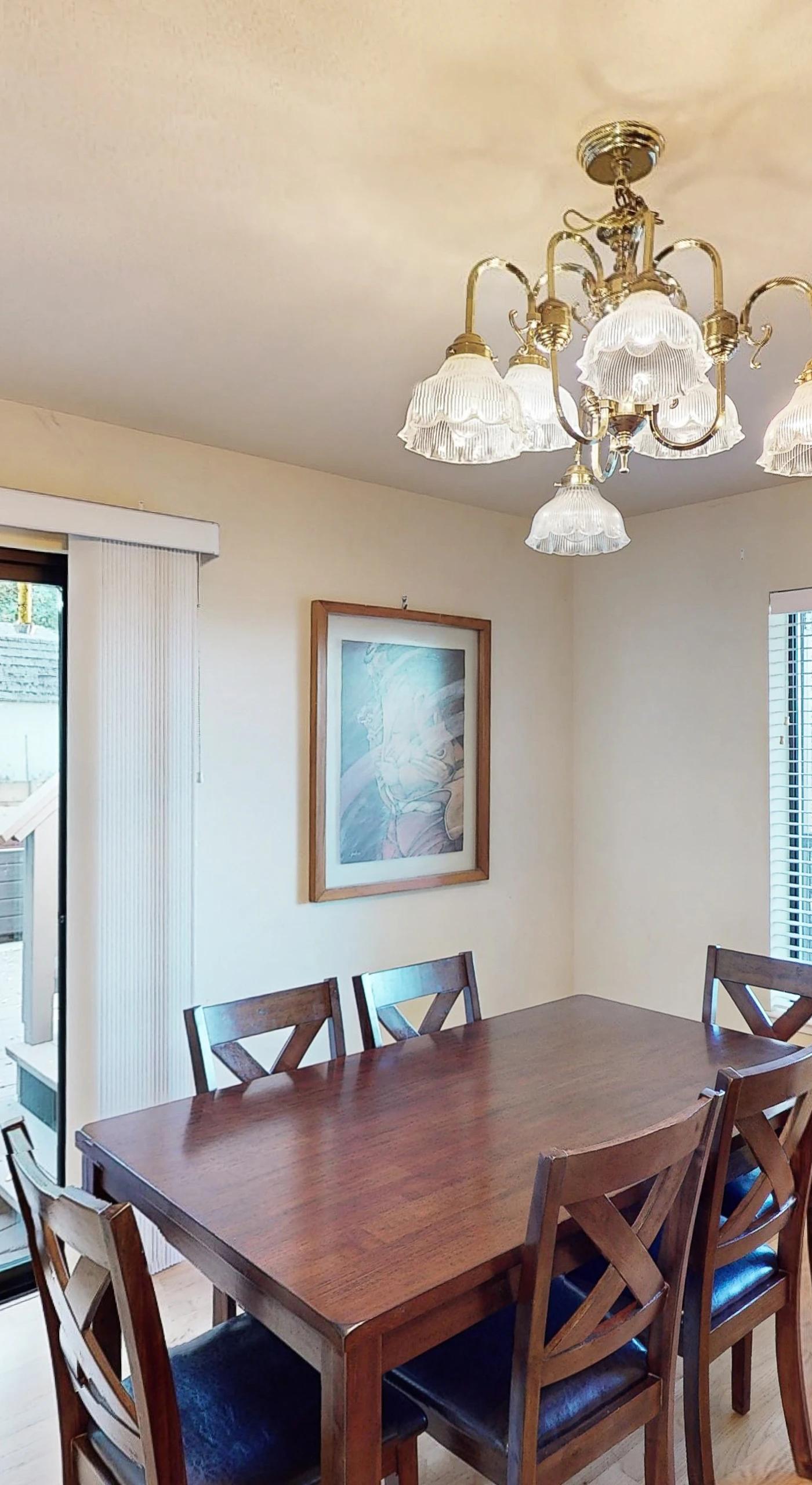 Share farm-to-table takeout around your six-seat dining table with vineyard-country views through the sliding glass doors — wine country dining starts at home.