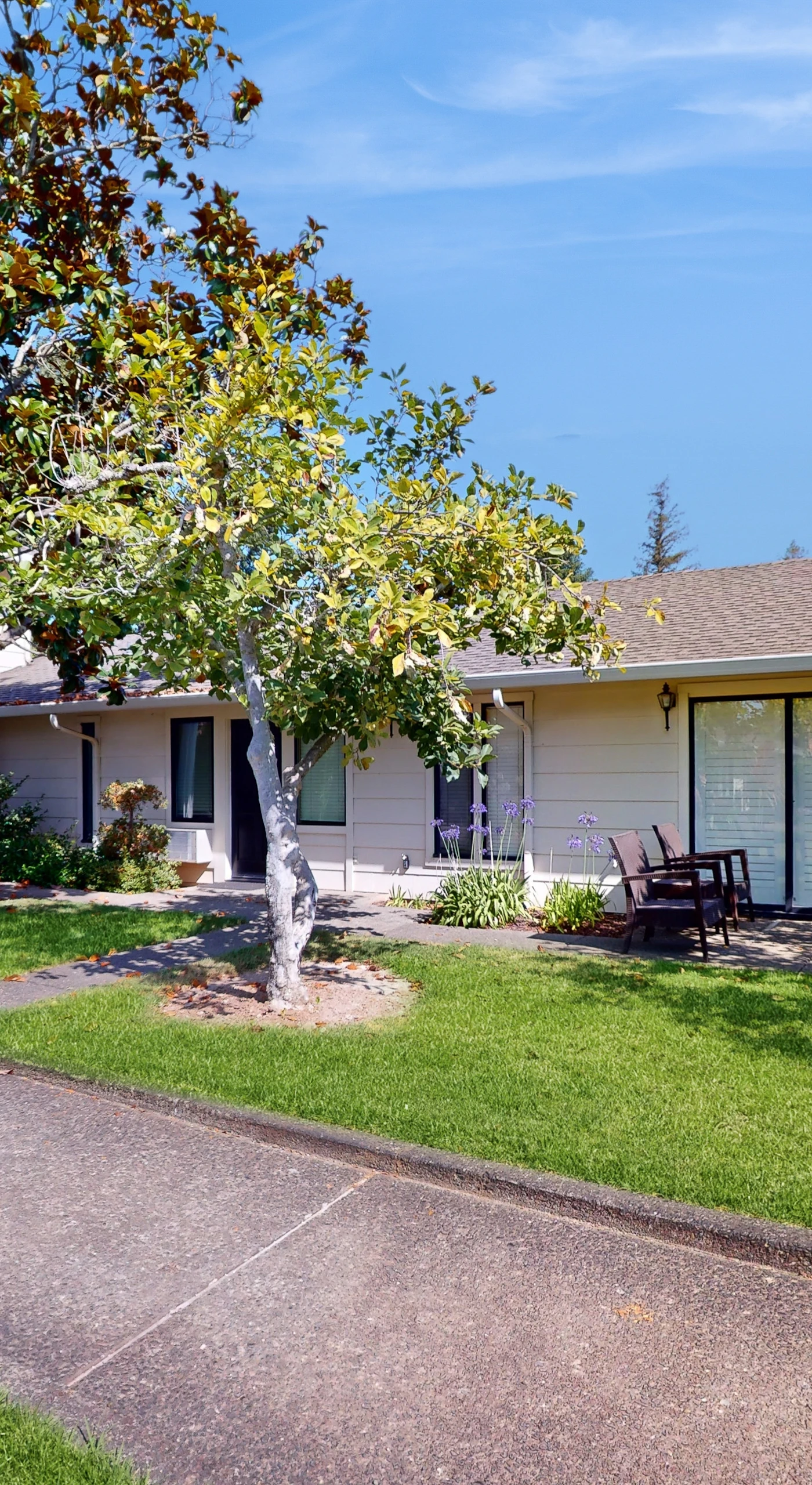 Welcome home to your single-level Napa Valley resort condo surrounded by manicured lawns and mature shade trees at Silverado Resort