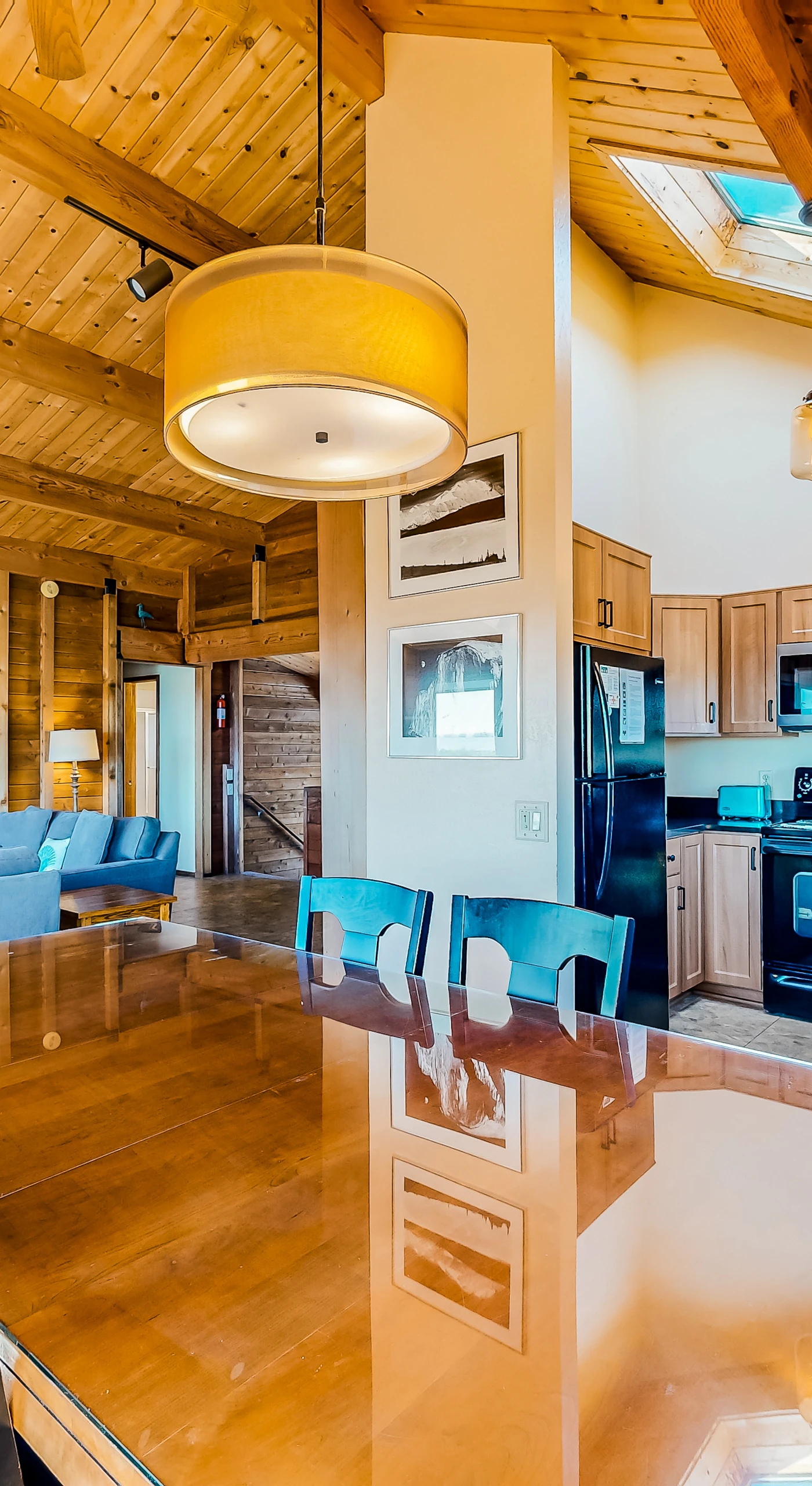 Craft culinary delights in a well-appointed kitchen that blends functionality with coastal charm for your family feasts.