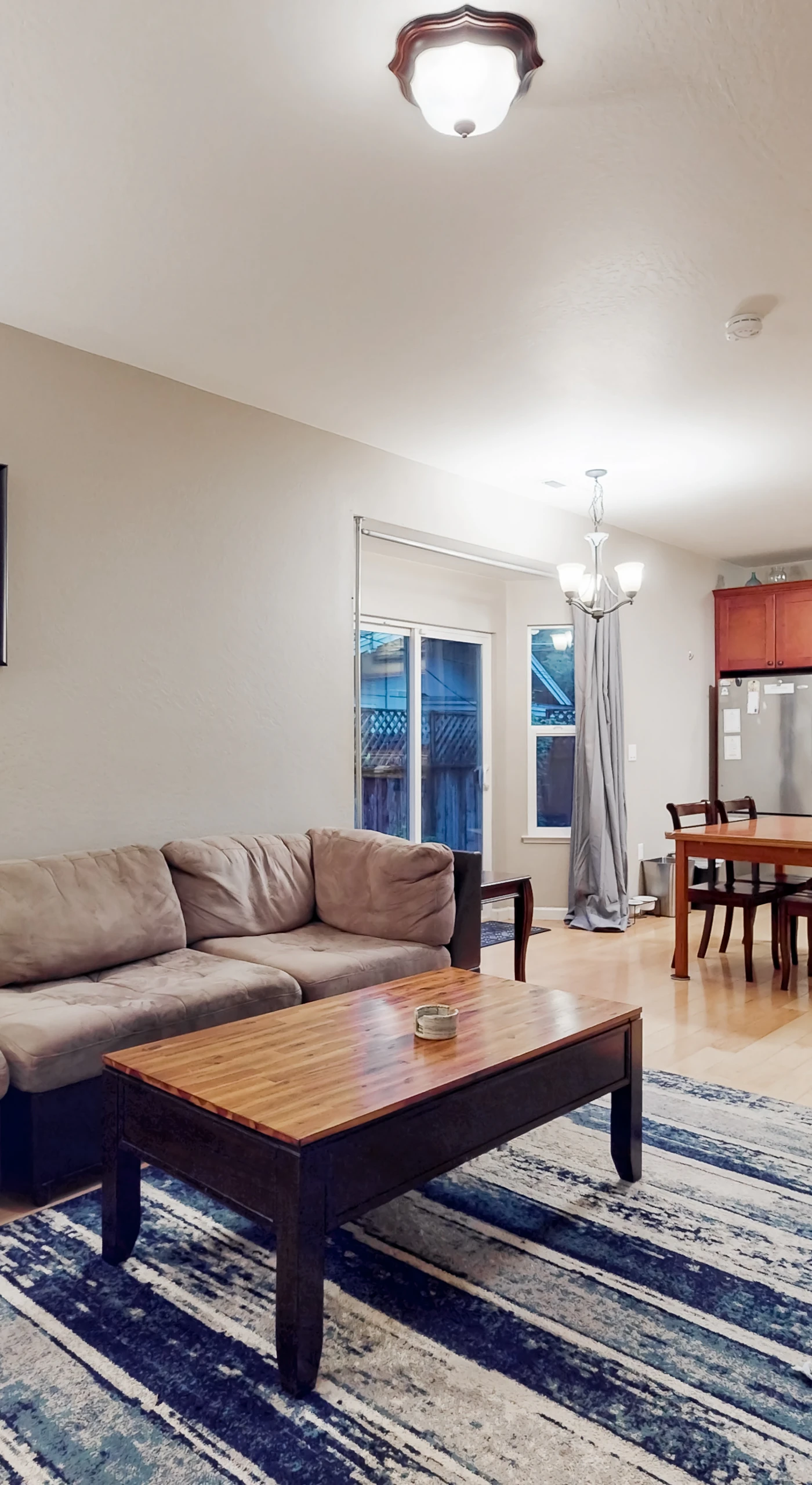 Settle into your open-concept living space with plush sectional seating and a fully equipped kitchen steps away — perfect for planning your Sonoma wine country adventures.