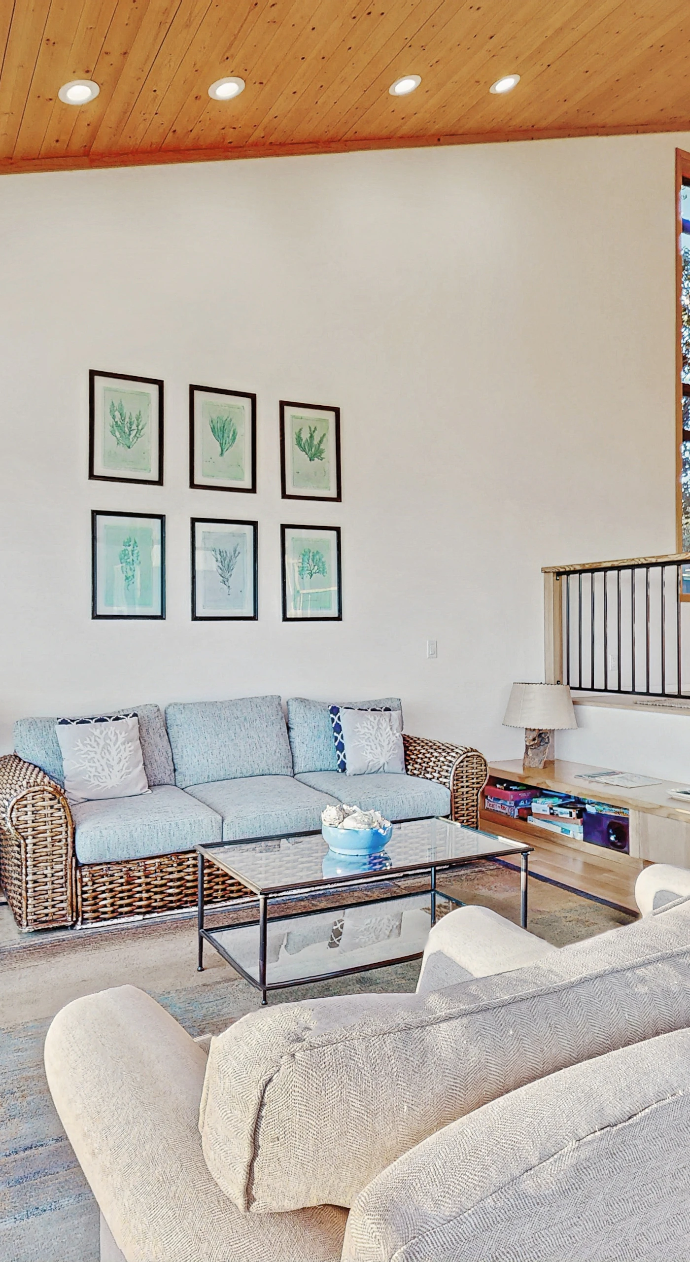 Gather in the cozy living room, where a gas fireplace adds warmth and charm, making it an inviting space for family and friends.