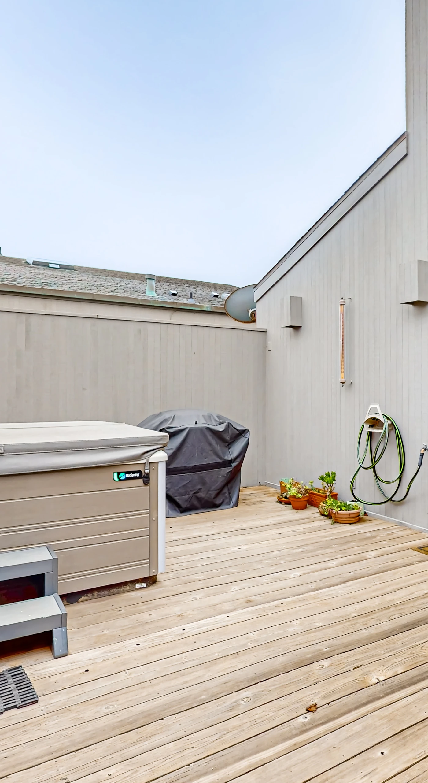 Sink into bliss in your private hot tub, where relaxation meets stunning coastal views—perfect for stargazing after sunset.