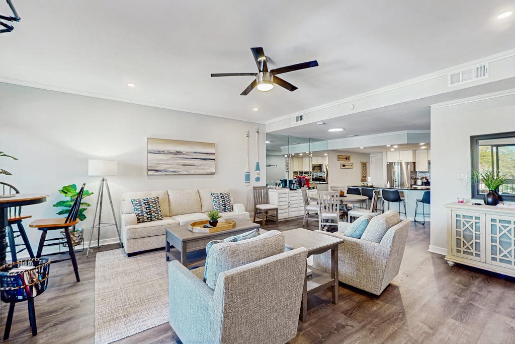 Waterfront, dog-friendly condo at Shelter Cove with pool, deck & harbor view — Hilton Head, SC — vacation rental
