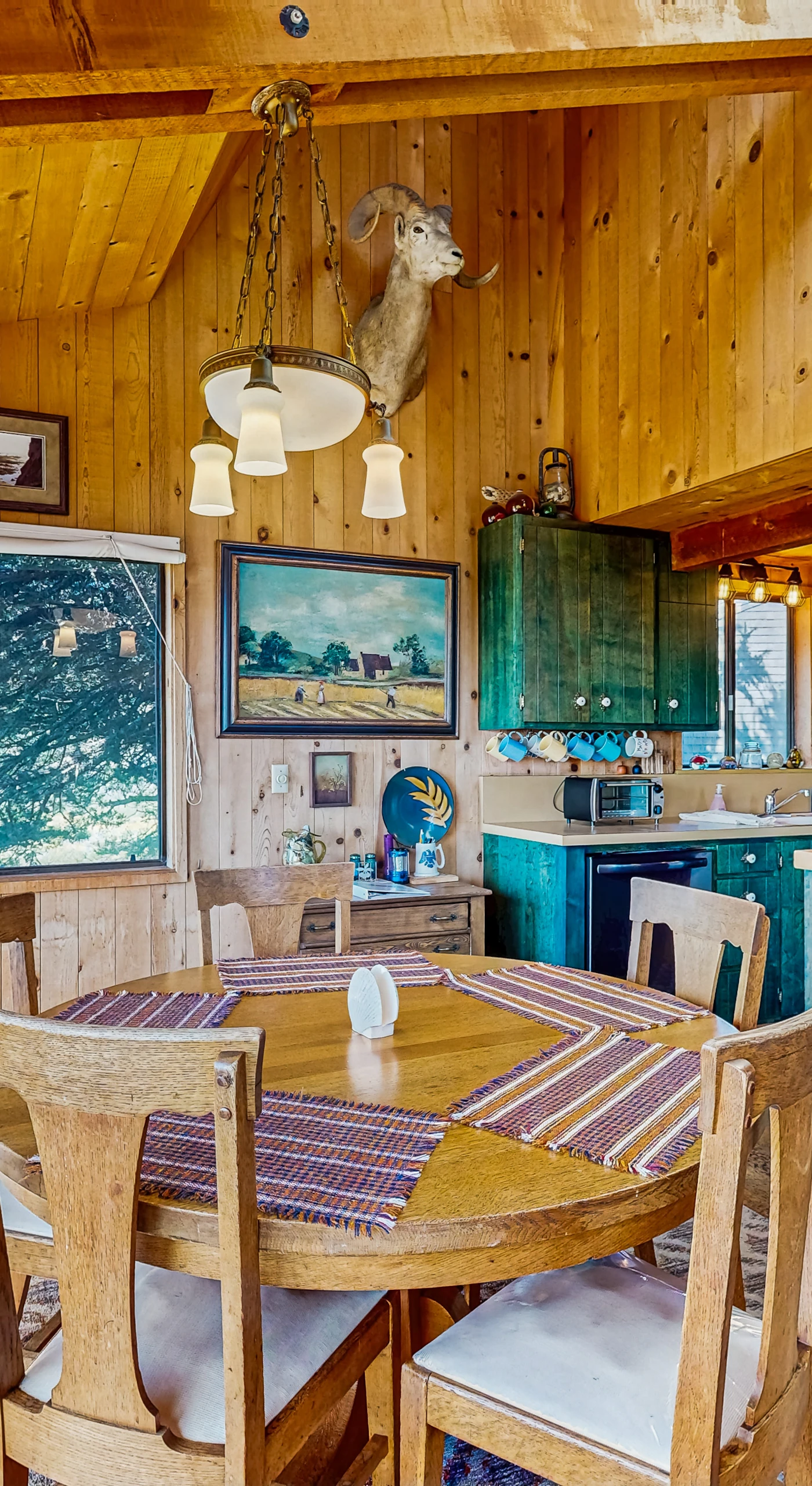Cook up your favorite meals in this well-equipped kitchen, where every culinary creation can be enjoyed with a view.