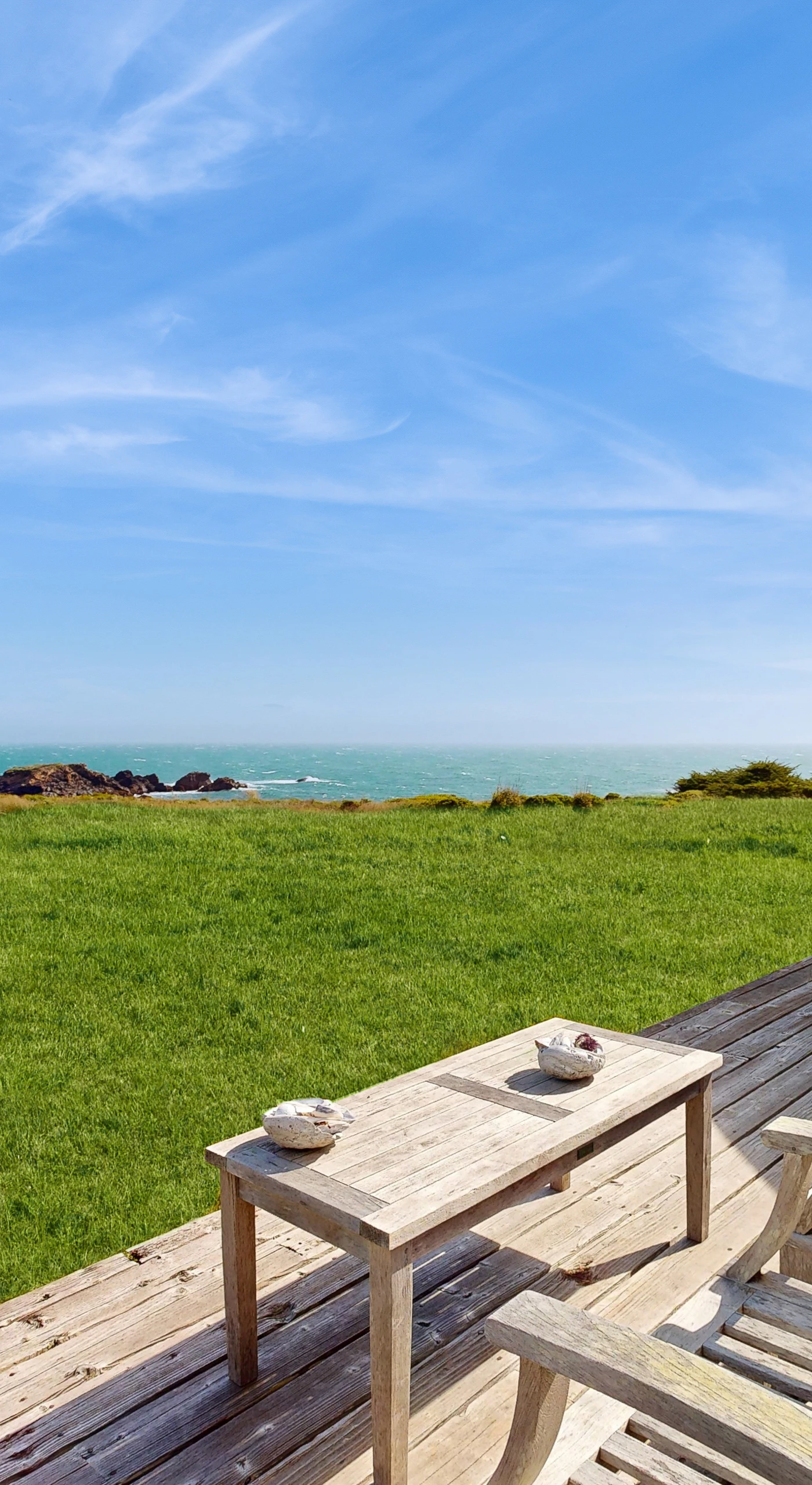 Imagine sipping coffee on the deck, where the sound of waves and fresh sea breeze enhance your peaceful morning moments.