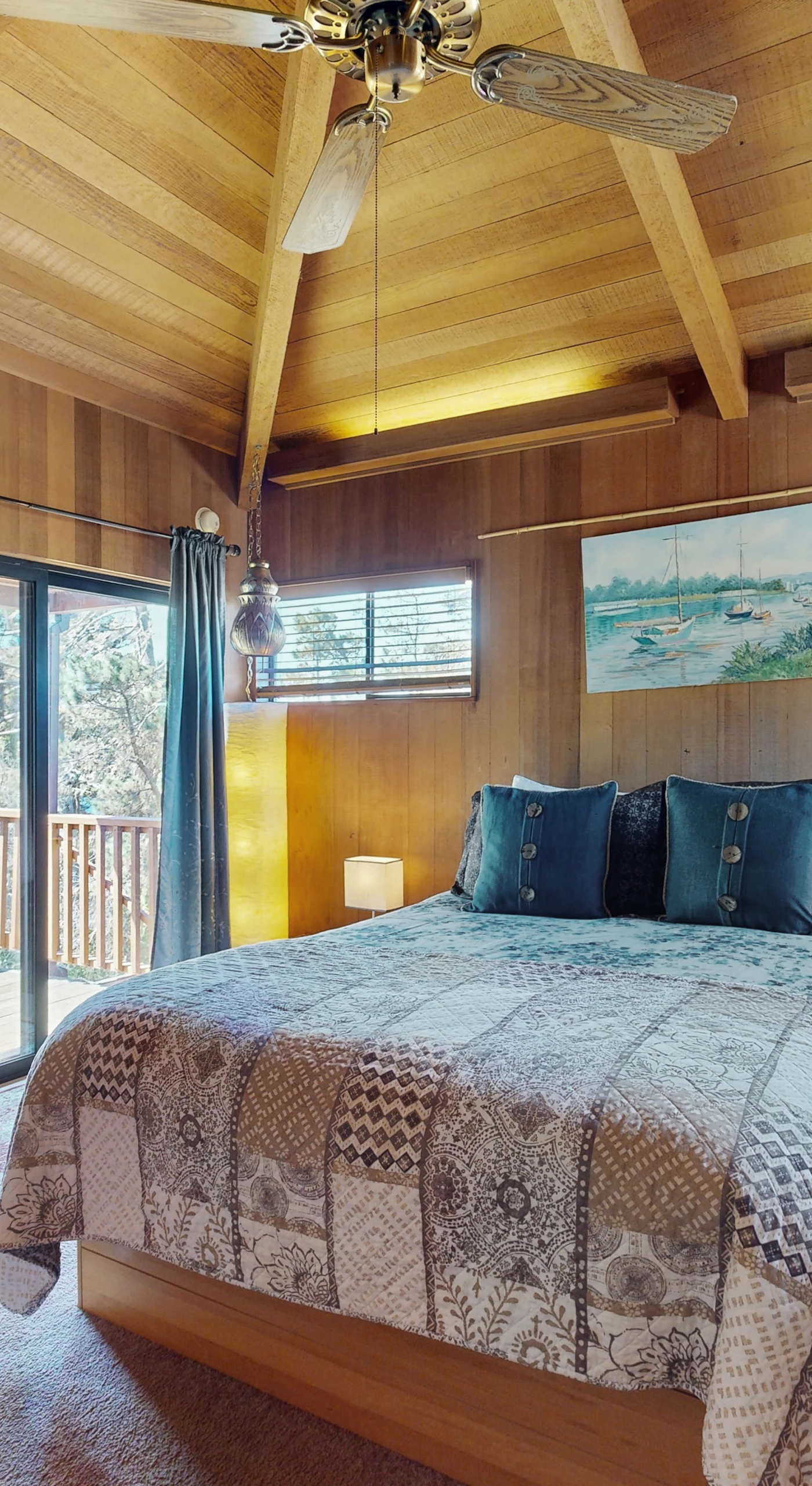 Retreat to the tranquil master bedroom, where morning light spills in and invites you to unwind with ocean views just outside your door.