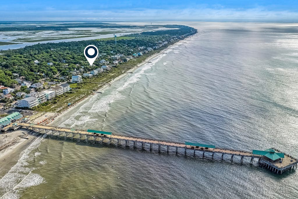 Coastal dog-friendly home with pool, ocean views & fenced yard — Folly Beach, SC — vacation rental