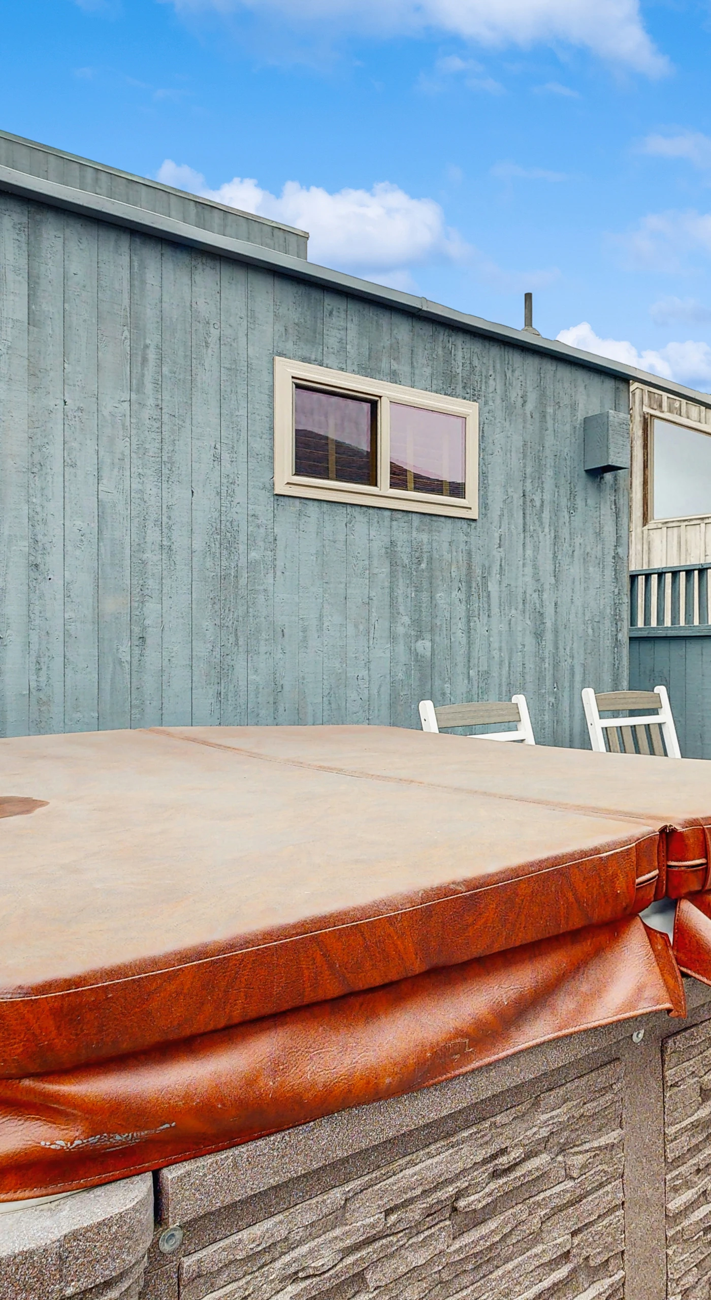 After a day of exploring, unwind in the private hot tub under the stars, a perfect end to your coastal adventure.