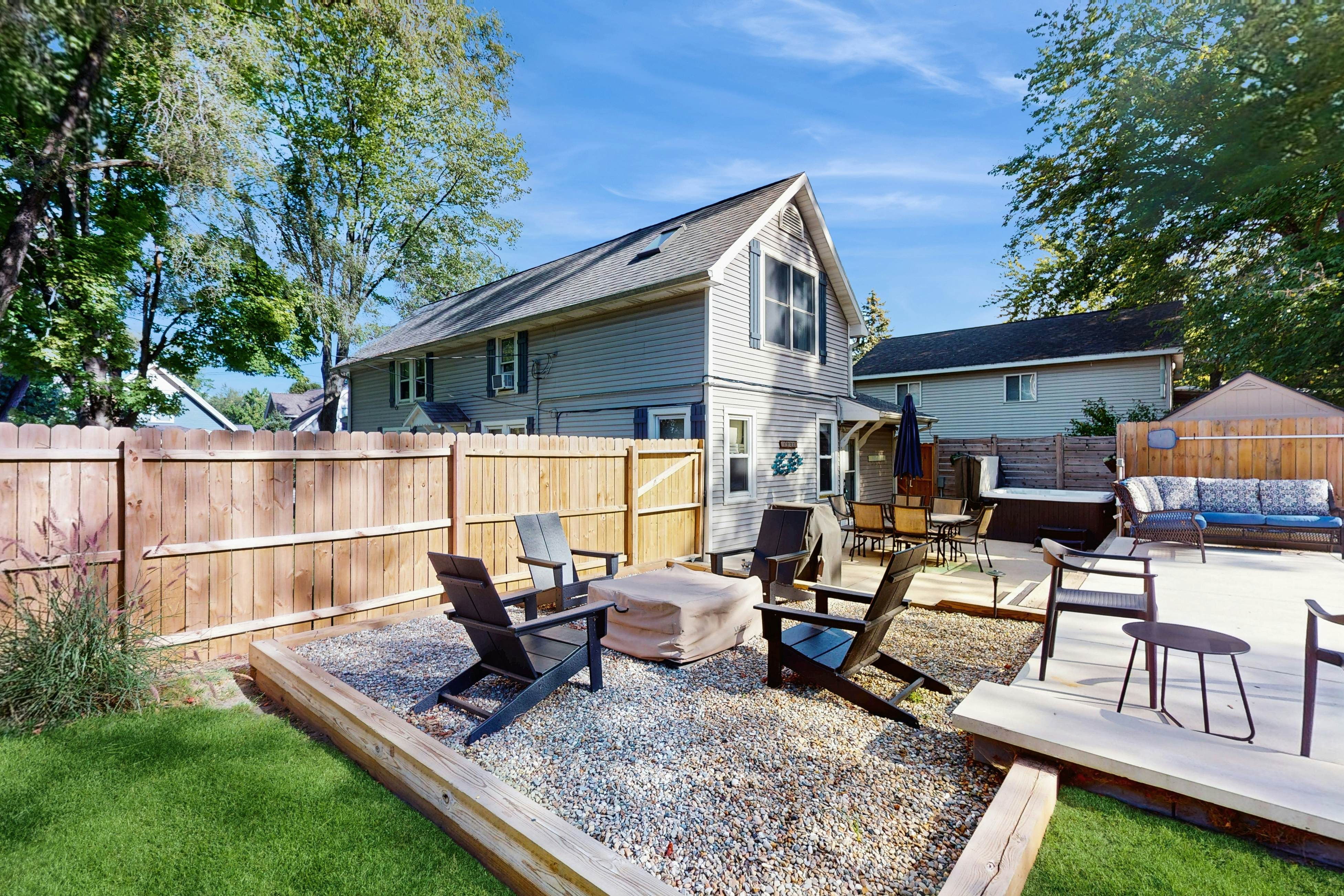 Merchant Street Pool Retreat with a  Year-Round Hot Tub.