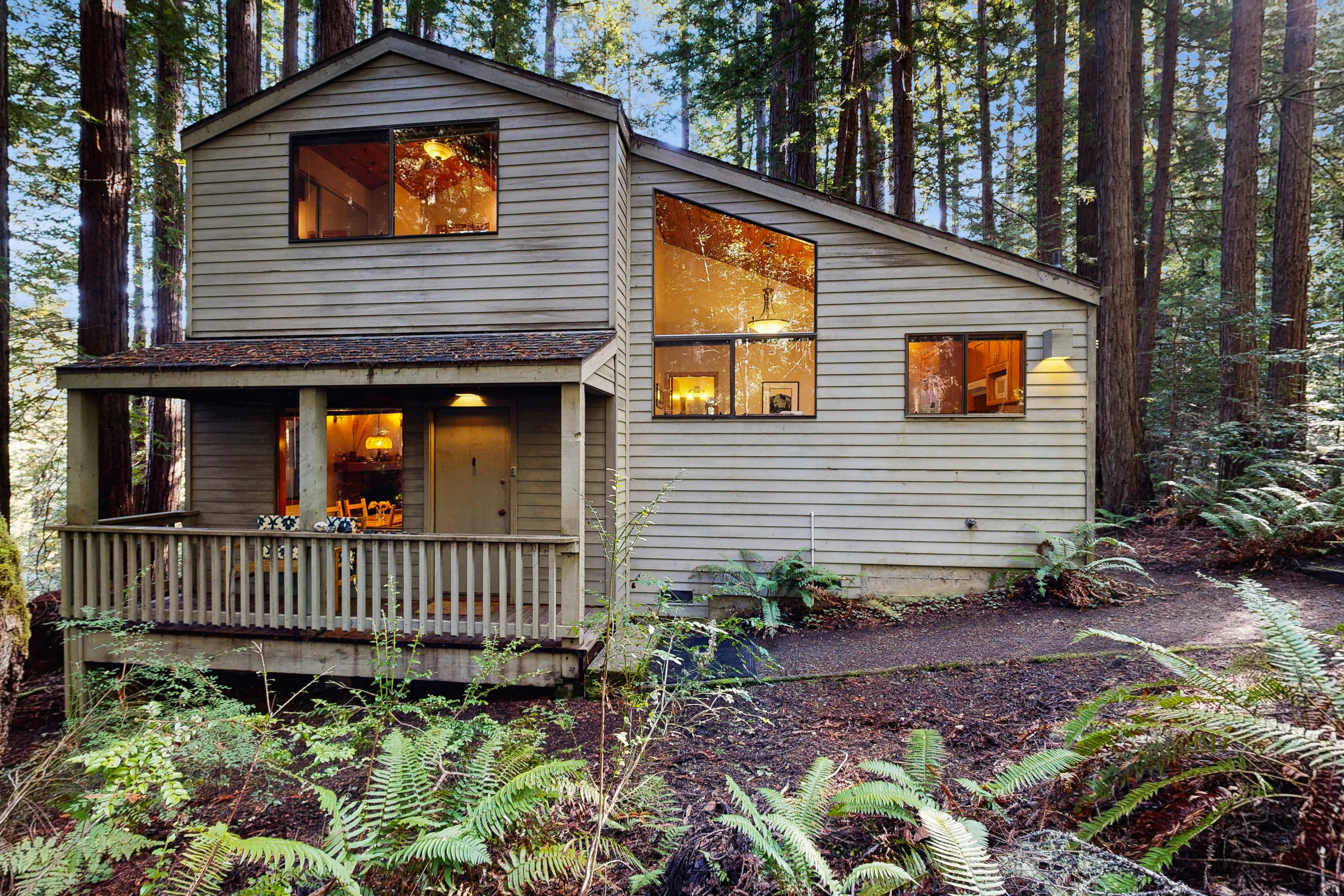 Nestled among towering redwoods, your retreat awaits at Deep Woods Hideaway, where nature embraces you from the moment you arrive.