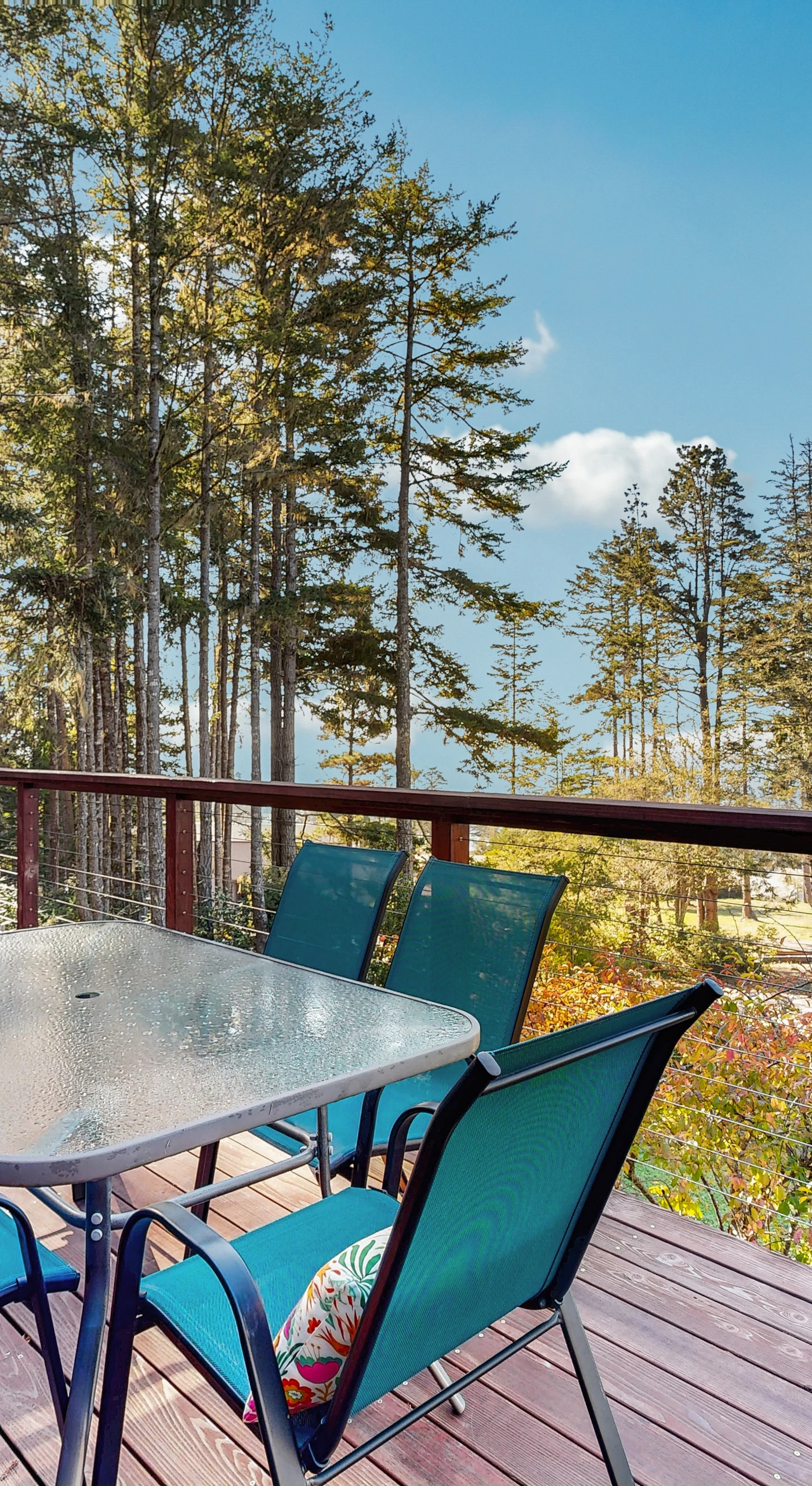 Sip your morning coffee on the spacious deck, surrounded by towering trees and the soothing sounds of nature.
