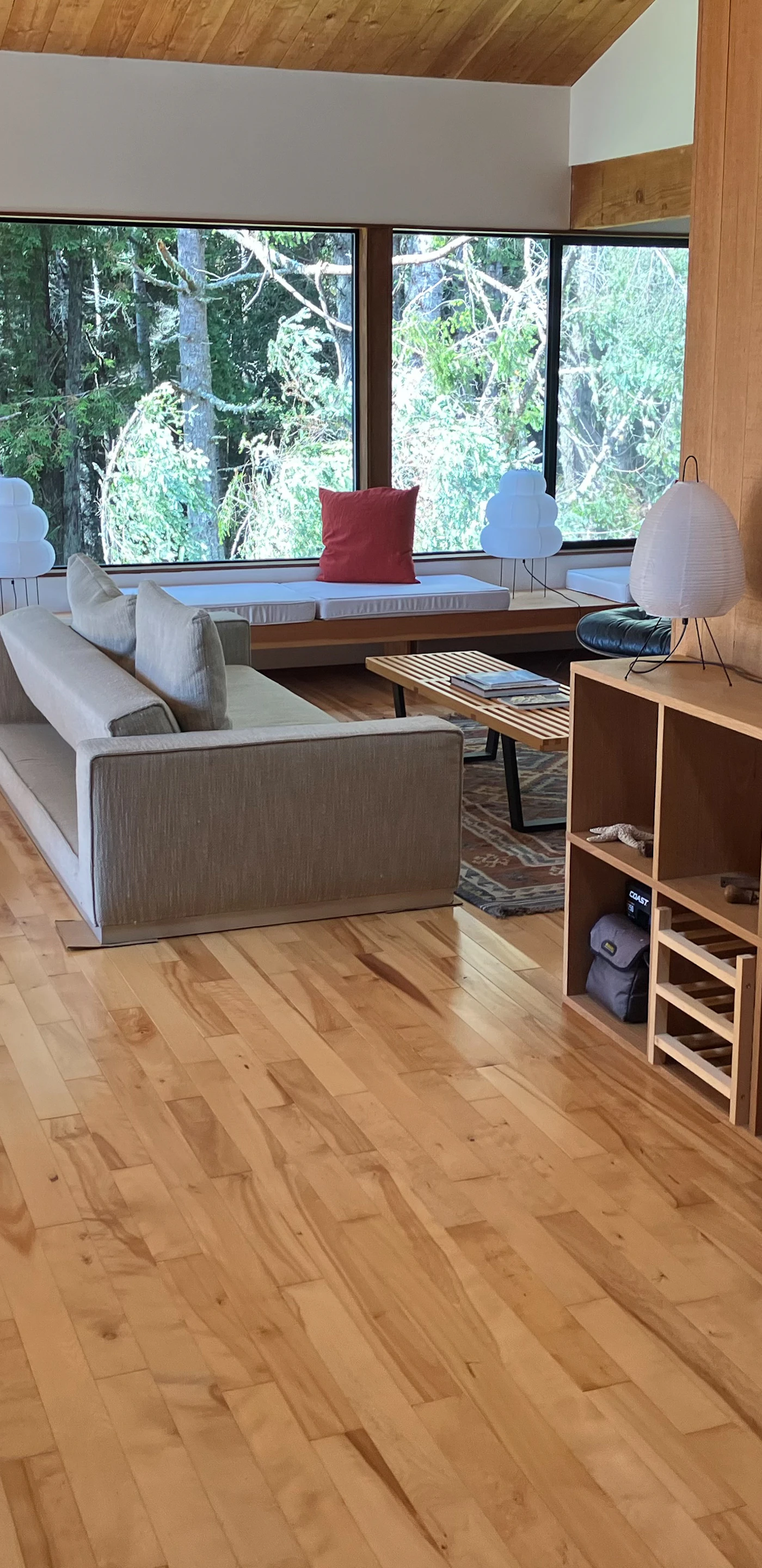 Experience open spaces in the living room, designed for relaxation and conversation, with views that bring the outdoors in.