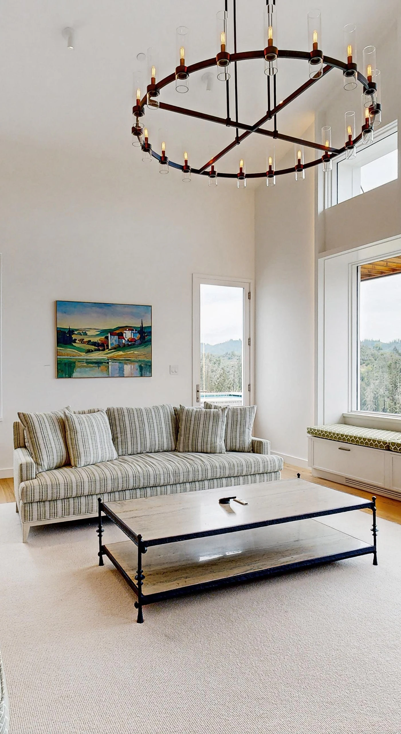 Settle into your sun-drenched great room where soaring ceilings and panoramic Calistoga mountain views create the ultimate wine country welcome after a day of tastings.