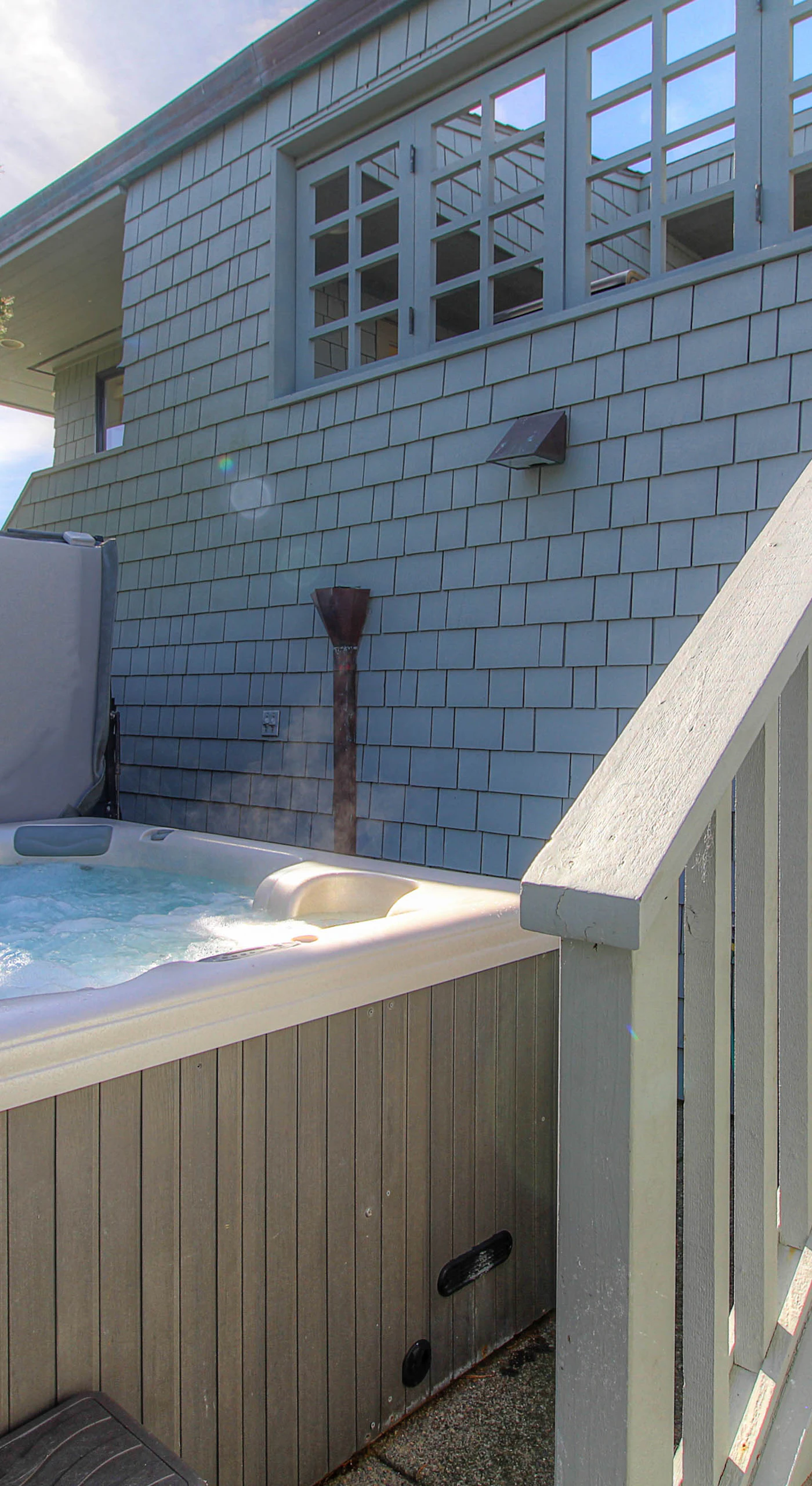 Slip into your private hot tub after a day exploring Sonoma Coast trails and Bodega Bay tidepools.