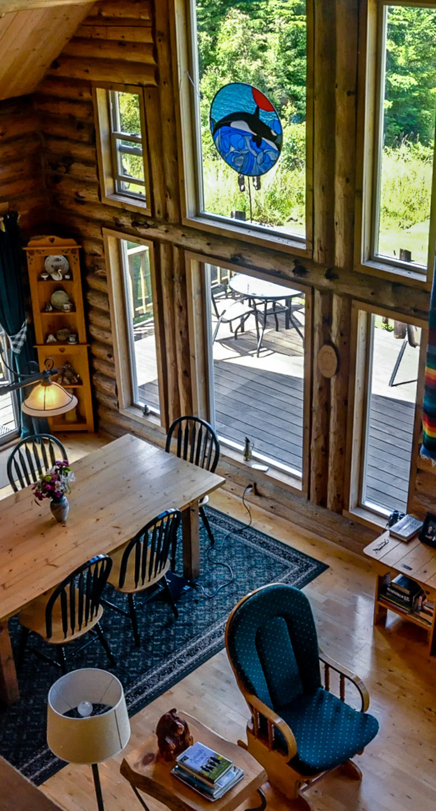 Waterview Log Home on Lopez Adjacent to Spencer Spit