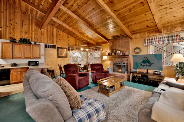 Single-Level Big Bear Cabin: Fenced Yard, Wood Fireplace, 3-Car Parking