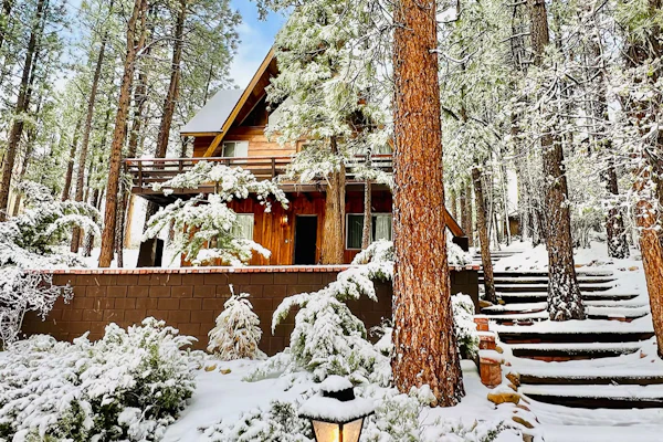 The Wilkie Cabin ~ Calming home hideaway in the woods with fireplace, balcony, grill, & board games