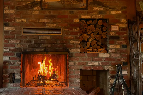 The Wilkie Cabin ~ Calming home hideaway in the woods with fireplace, balcony, grill, & board games