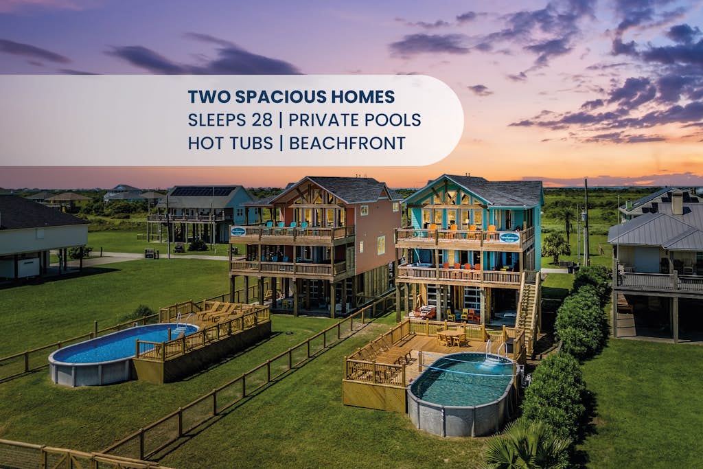 Luxury Beachfront Escape | 2 Homes, Pools & Hot Tubs