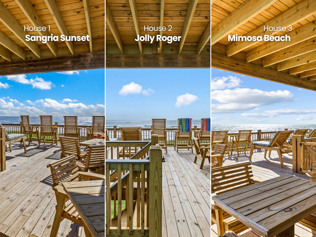 Sangria Sunset, Jolly Roger, and Mimosa Beach