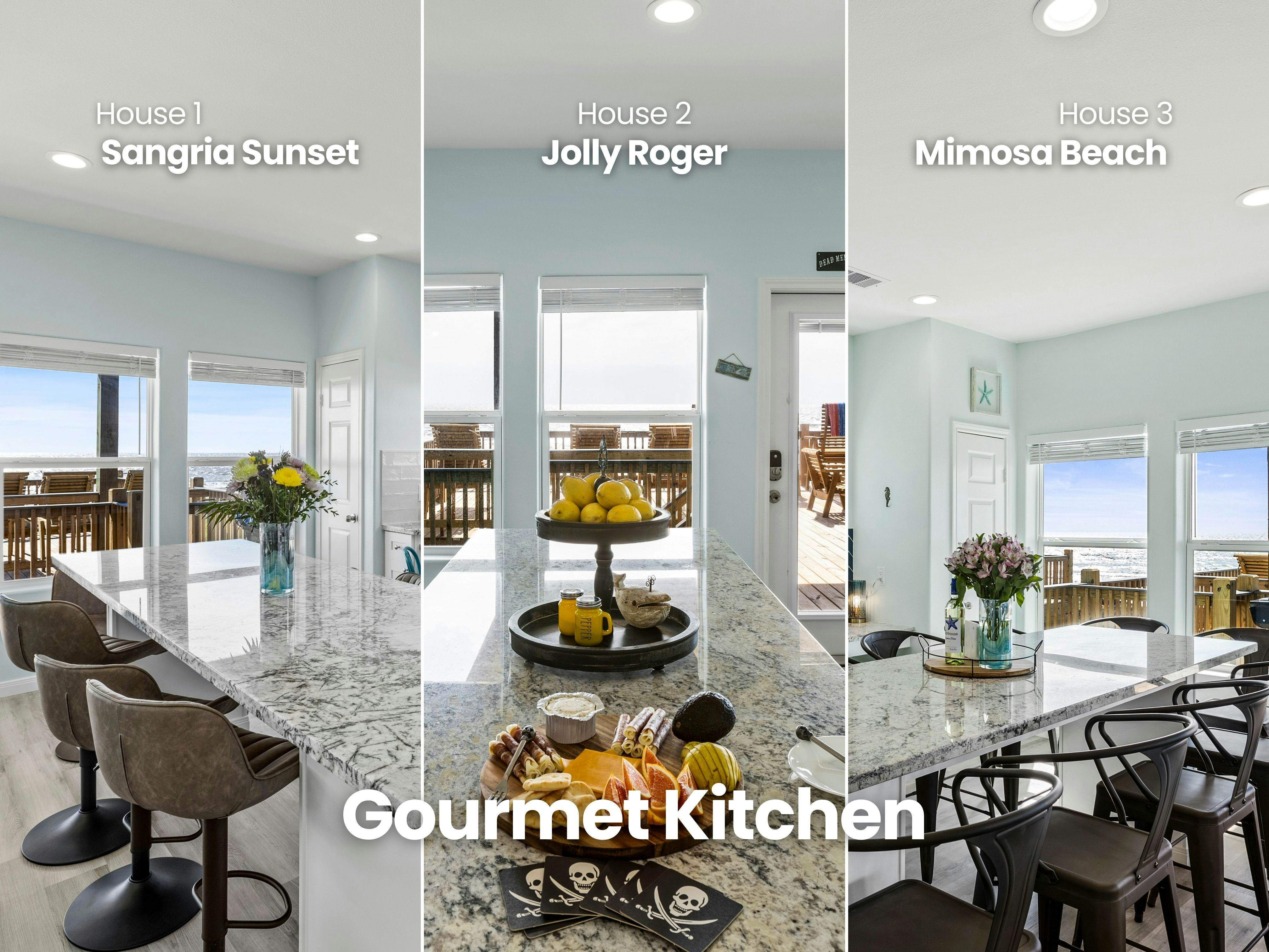 Sangria Sunset, Jolly Roger, and Mimosa Beach