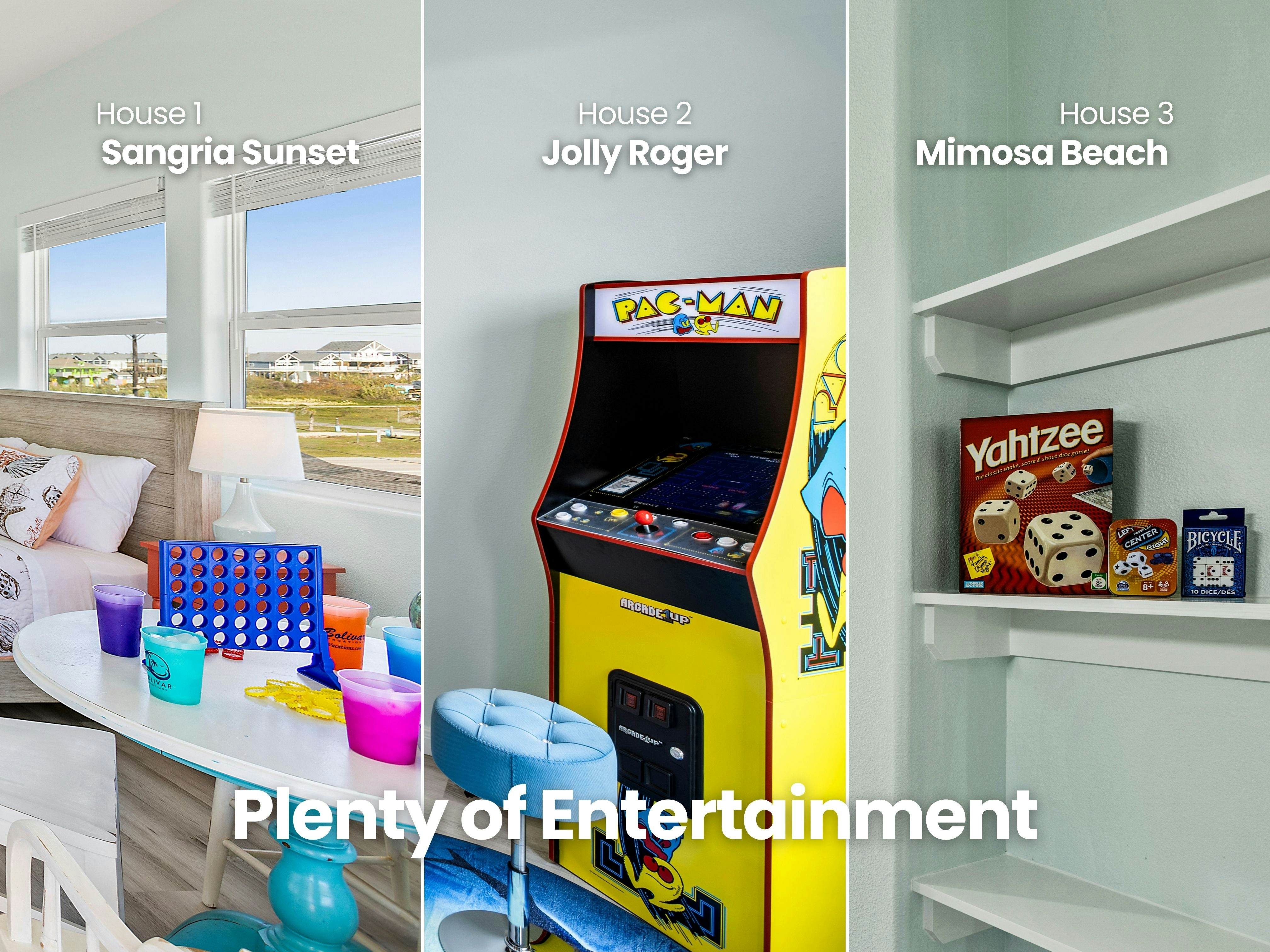 Sangria Sunset, Jolly Roger, and Mimosa Beach