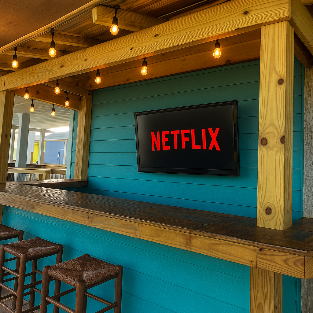 Beachfront | Views, Arcade, Bar & Grill Area