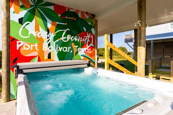 Beachfront w/ Modern Interior, Swim Spa, Yard Games & Fire Pit