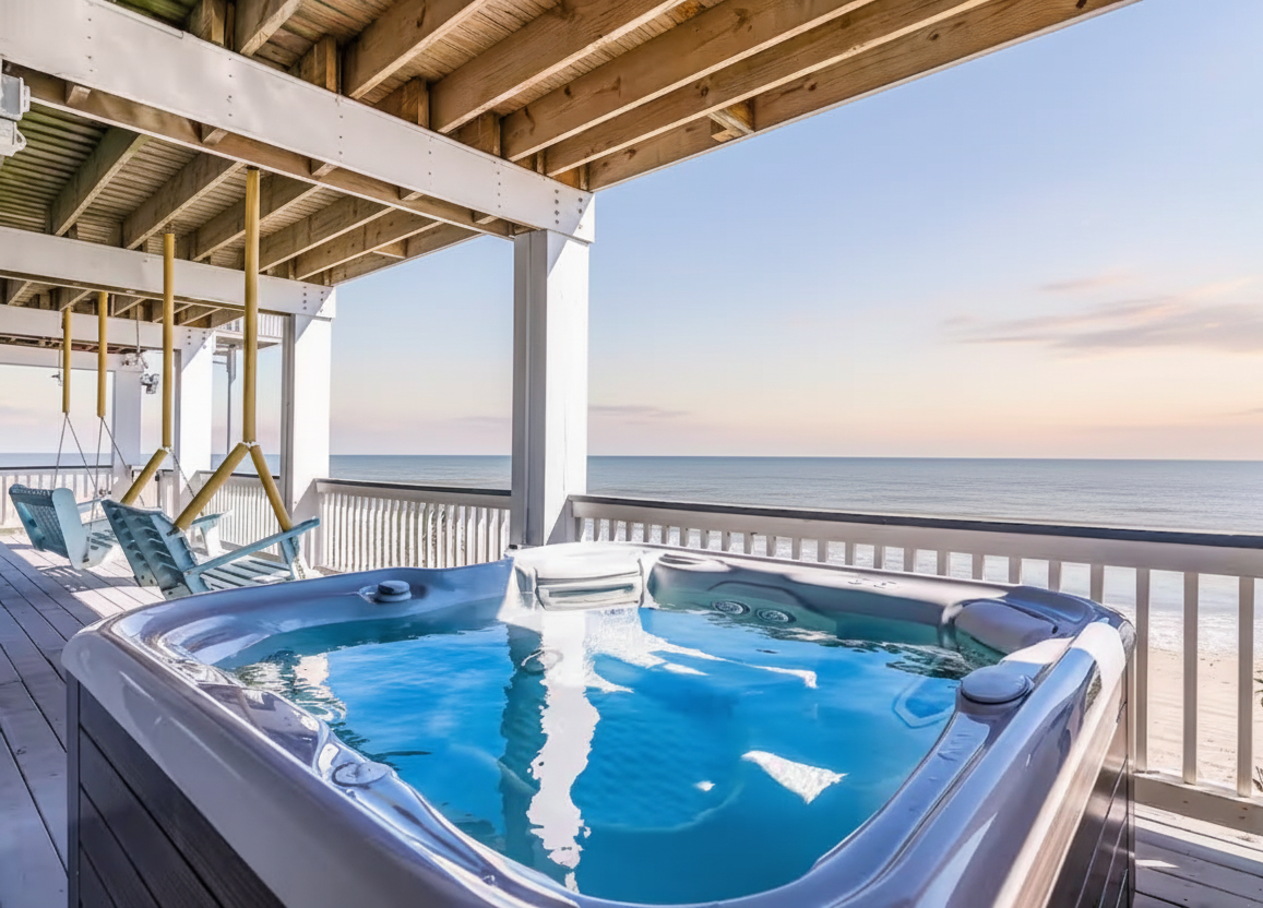 Luxury | Beachfront | Hot Tub | Firepit & Tiki bar