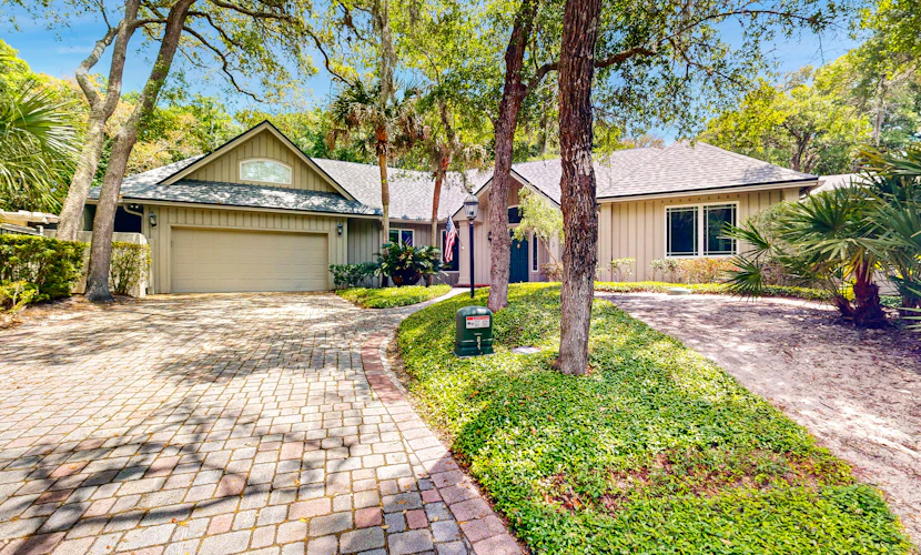 Spacious home with patio, deck, private outdoor pool, & beach access