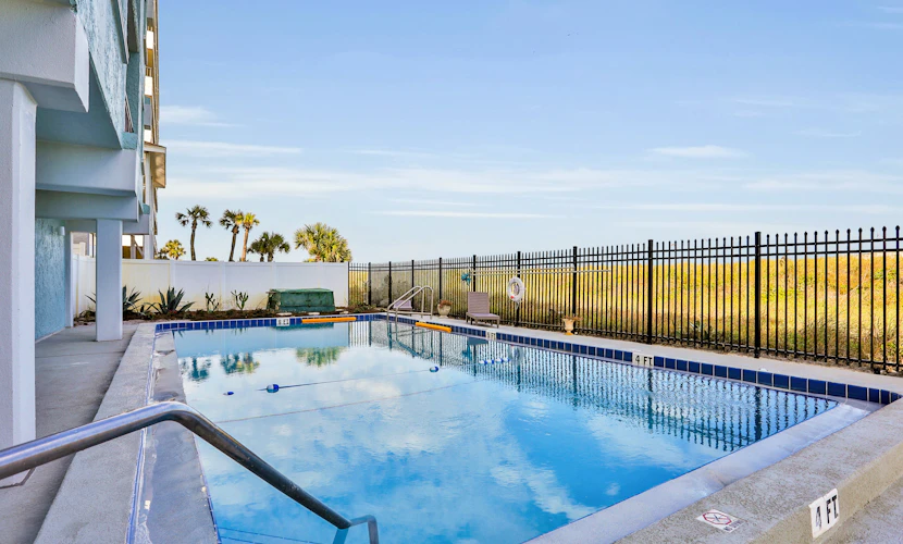 Oceanfront condo with pool, amazing view, balcony & beach access
