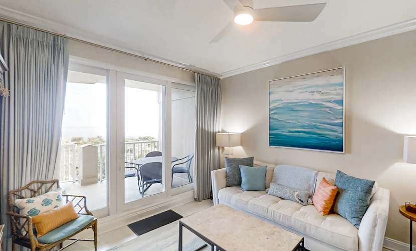 Luxurious oceanfront condo with private balcony, 2 pools, and beach access