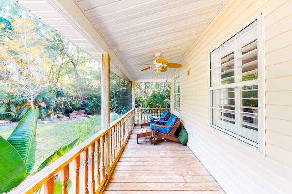 Serene home with enclosed yard, grill, games, & central AC - dog-friendly